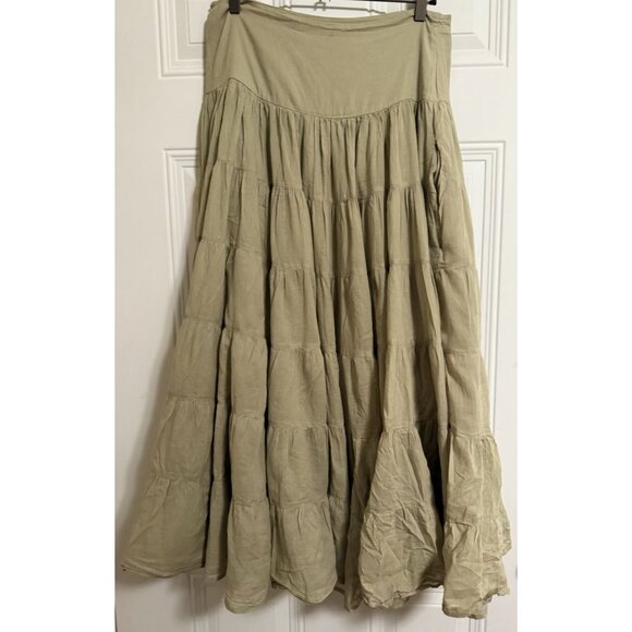 Erika Peña Tiered Maxi Skirt Women’s SZ S/M Sustainable Boho Flowy Long Resort - Picture 5 of 7